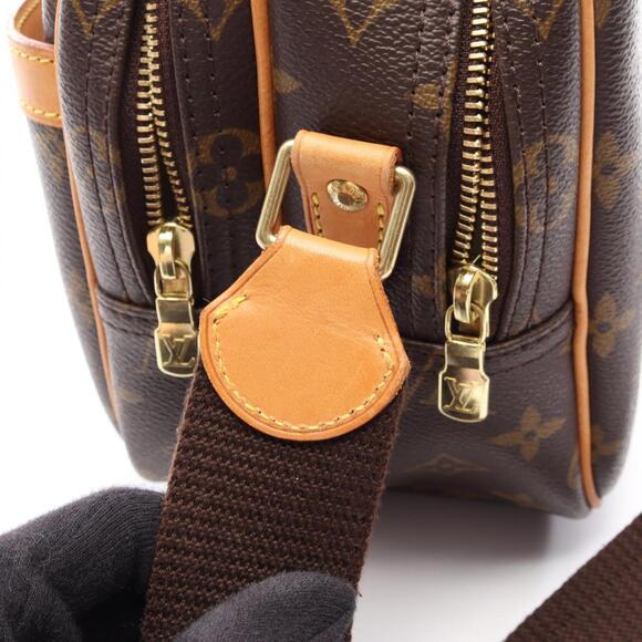 LOUIS VUITTON Authentic Brown Monogram Leather Shoulder Bag